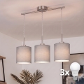 Brilagi - LED Lustr na lanku NUBILA 3xE27/60W/230V světle šedá