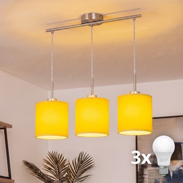 Brilagi - LED Lustr na lanku NUBILA 3xE27/60W/230V žlutá