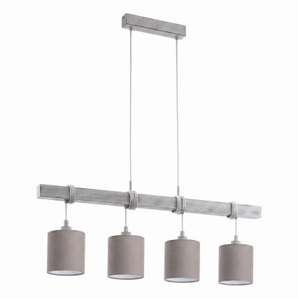 Brilagi - LED Lustr na lanku NUBILA 4xE27/60W/230V šedá/antracit