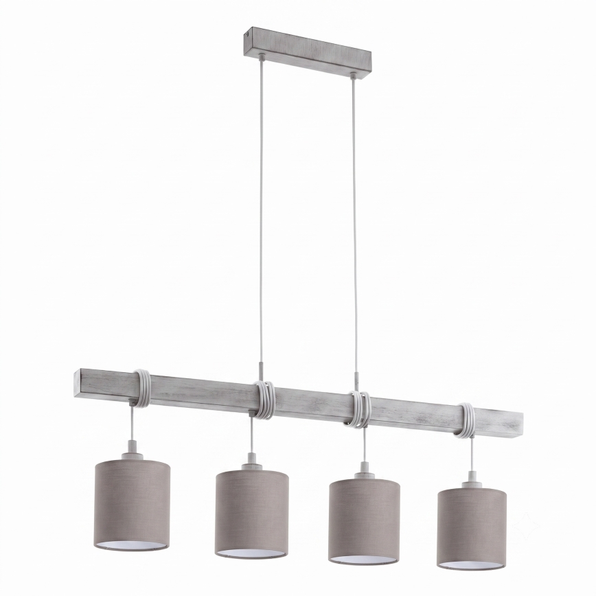 Brilagi - LED Lustr na lanku NUBILA 4xE27/60W/230V šedá/antracit