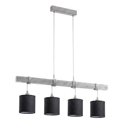Brilagi - LED Lustr na lanku NUBILA 4xE27/60W/230V šedá/černá