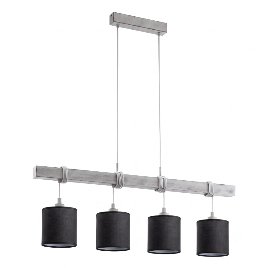 Brilagi - LED Lustr na lanku NUBILA 4xE27/60W/230V šedá/černá