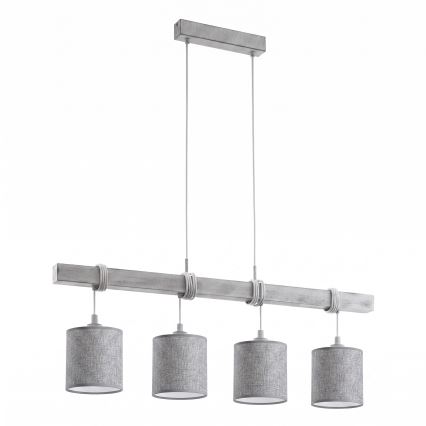 Brilagi - LED Lustr na lanku NUBILA 4xE27/60W/230V šedá
