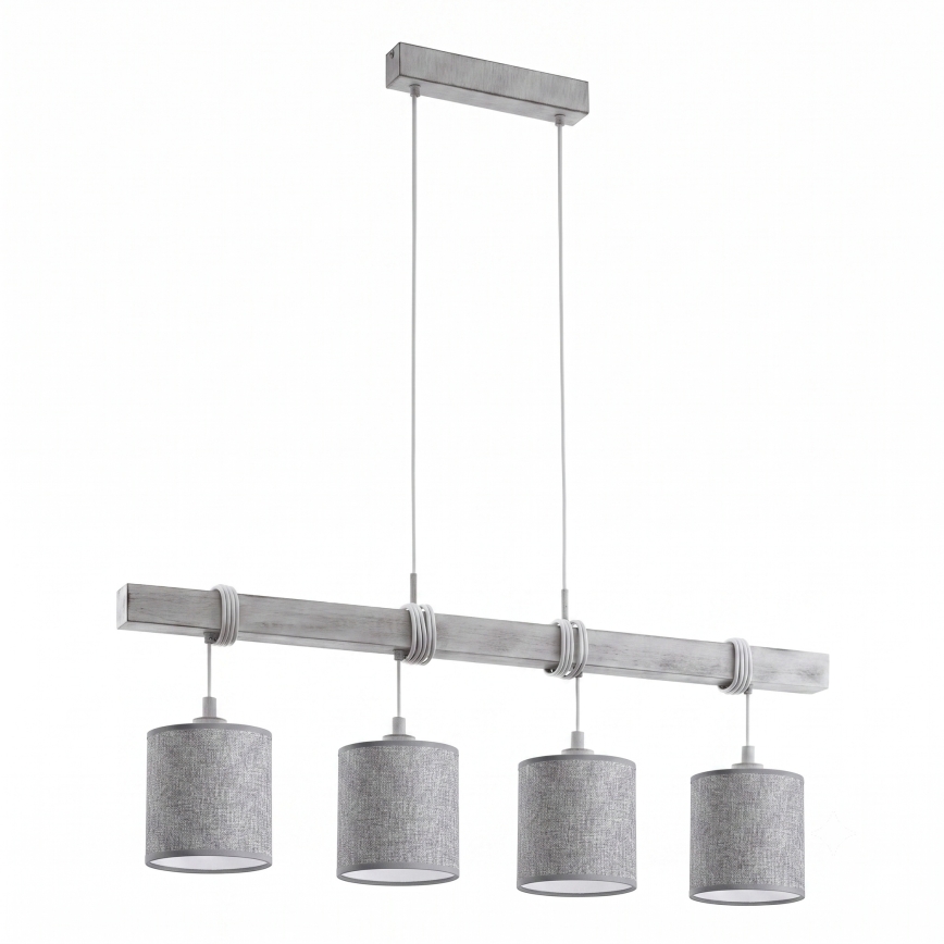 Brilagi - LED Lustr na lanku NUBILA 4xE27/60W/230V šedá