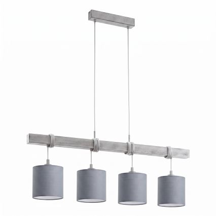 Brilagi - LED Lustr na lanku NUBILA 4xE27/60W/230V šedá