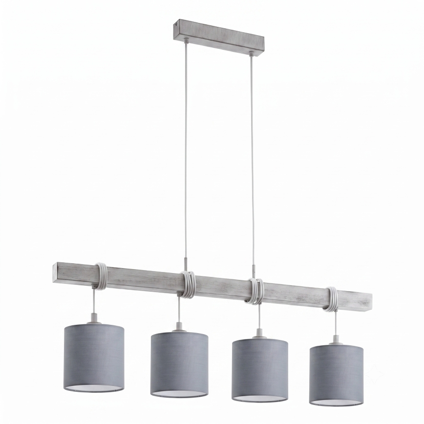 Brilagi - LED Lustr na lanku NUBILA 4xE27/60W/230V šedá