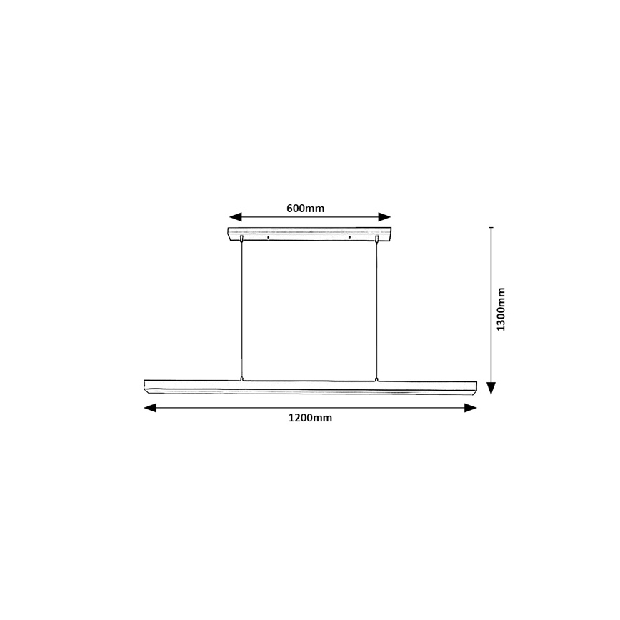 Brilagi - LED Lustr na lanku PAXIS LED/30W/230V 120 cm černá