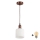 Brilagi - LED Lustr na lanku RETRO GLASS 1xE27/60W/230V pr. 13 cm měděná/bílá