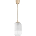 Brilagi - LED Lustr na lanku RETRO GLASS 1xE27/60W/230V pr. 14 cm béžová/bílá