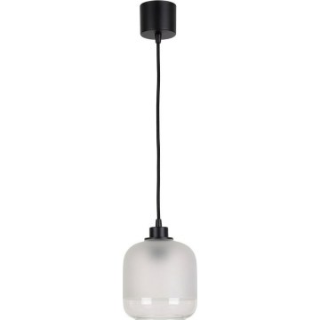Brilagi - LED Lustr na lanku RETRO GLASS 1xE27/60W/230V pr. 14 cm černá/bílá