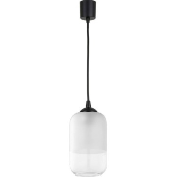Brilagi - LED Lustr na lanku RETRO GLASS 1xE27/60W/230V pr. 14 cm černá/bílá