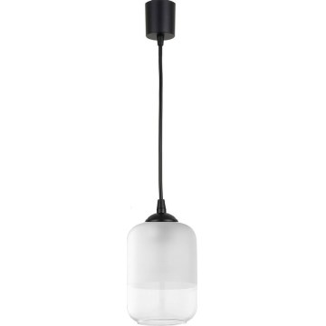 Brilagi - LED Lustr na lanku RETRO GLASS 1xE27/60W/230V pr. 14 cm černá/bílá