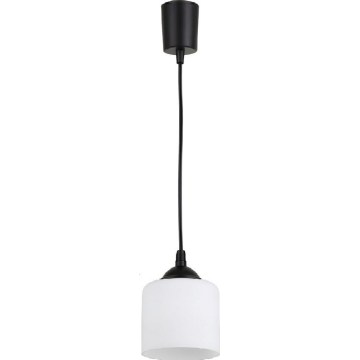 Brilagi - LED Lustr na lanku RETRO GLASS 1xE27/60W/230V pr. 14 cm černá/bílá