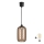 Brilagi - LED Lustr na lanku RETRO GLASS 1xE27/60W/230V pr. 14 cm černá/kouřová hnědá