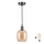 BRILAGI - LED Lustr na lanku RETRO GLASS 1xE27/60W/230V pr. 14 cm černá/kouřová hnědá