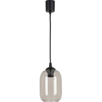 Brilagi - LED Lustr na lanku RETRO GLASS 1xE27/60W/230V pr. 14 cm černá/kouřová šedá