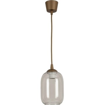 Brilagi - LED Lustr na lanku RETRO GLASS 1xE27/60W/230V pr. 14 cm hnědá/kouřová šedá