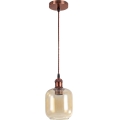 Brilagi - LED Lustr na lanku RETRO GLASS 1xE27/60W/230V pr. 14 cm měděná/kouřová hnědá