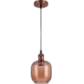 Brilagi - LED Lustr na lanku RETRO GLASS 1xE27/60W/230V pr. 14 cm měděná/kouřová hnědá