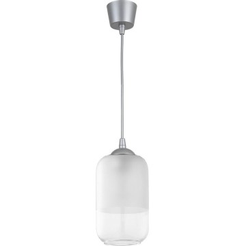 Brilagi - LED Lustr na lanku RETRO GLASS 1xE27/60W/230V pr. 14 cm stříbrná/bílá