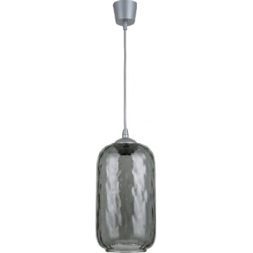 Brilagi - LED Lustr na lanku RETRO GLASS 1xE27/60W/230V pr. 14 cm stříbrná/kouřová šedá
