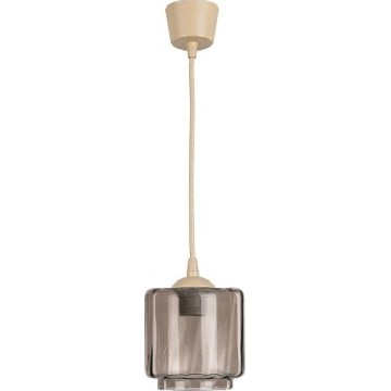 Brilagi - LED Lustr na lanku RETRO GLASS 1xE27/60W/230V pr. 15 cm béžová/kouřová béžová