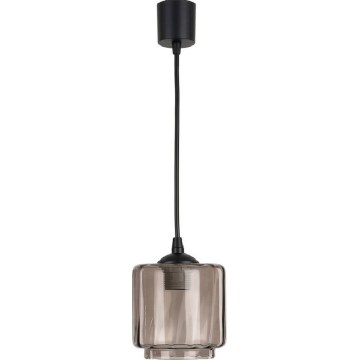 Brilagi - LED Lustr na lanku RETRO GLASS 1xE27/60W/230V pr. 15 cm černá/kouřová béžová