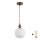 BRILAGI - LED Lustr na lanku RETRO GLASS 1xE27/60W/230V pr. 15 cm měděná/bílá
