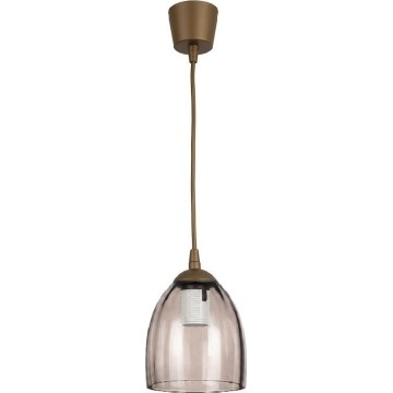Brilagi - LED Lustr na lanku RETRO GLASS 1xE27/60W/230V pr. 17 cm hnědá/kouřová béžová