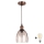 Brilagi - LED Lustr na lanku RETRO GLASS 1xE27/60W/230V pr. 17 cm měděná/kouřová béžová