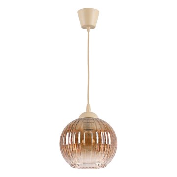 Brilagi - LED Lustr na lanku RETRO GLASS 1xE27/60W/230V pr. 18 cm béžová/kouřová hnědá