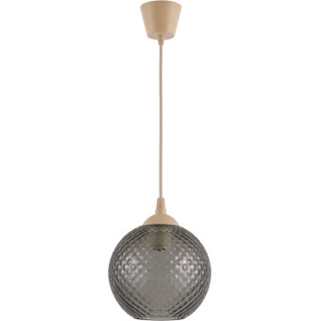 Brilagi - LED Lustr na lanku RETRO GLASS 1xE27/60W/230V pr. 18 cm béžová/kouřová šedá