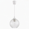 Brilagi - LED Lustr na lanku RETRO GLASS 1xE27/60W/230V pr. 18 cm bílá/čirá