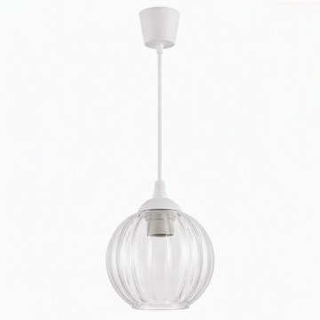 Brilagi - LED Lustr na lanku RETRO GLASS 1xE27/60W/230V pr. 18 cm bílá/čirá