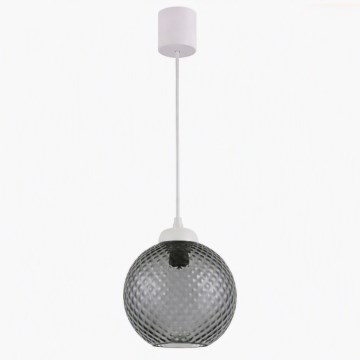 Brilagi - LED Lustr na lanku RETRO GLASS 1xE27/60W/230V pr. 18 cm bílá/kouřová šedá