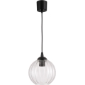 Brilagi - LED Lustr na lanku RETRO GLASS 1xE27/60W/230V pr. 18 cm černá/čirá