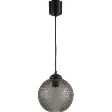Brilagi - LED Lustr na lanku RETRO GLASS 1xE27/60W/230V pr. 18 cm černá/kouřová šedá