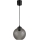 Brilagi - LED Lustr na lanku RETRO GLASS 1xE27/60W/230V pr. 18 cm černá/kouřová šedá