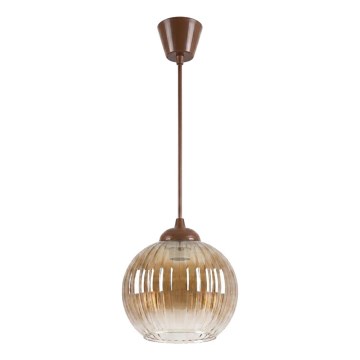 Brilagi - LED Lustr na lanku RETRO GLASS 1xE27/60W/230V pr. 18 cm hnědá/kouřová hnědá