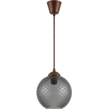 Brilagi - LED Lustr na lanku RETRO GLASS 1xE27/60W/230V pr. 18 cm hnědá/kouřová šedá