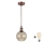 BRILAGI - LED Lustr na lanku RETRO GLASS 1xE27/60W/230V pr. 18 cm měděná/kouřová hnědá