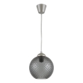 Brilagi - LED Lustr na lanku RETRO GLASS 1xE27/60W/230V pr. 18 cm stříbrná/kouřová šedá