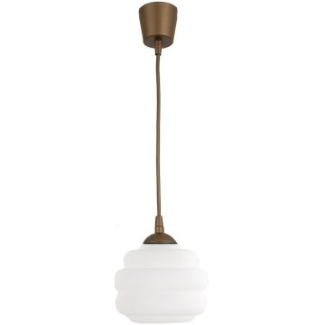 Brilagi - LED Lustr na lanku RETRO GLASS 1xE27/60W/230V pr. 20 cm hnědá/bílá