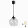Brilagi - LED Lustr na lanku RETRO GLASS 1xE27/60W/230V pr. 25 cm černá/čirá