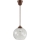 Brilagi - LED Lustr na lanku RETRO GLASS 1xE27/60W/230V pr. 25 cm hnědá/čirá