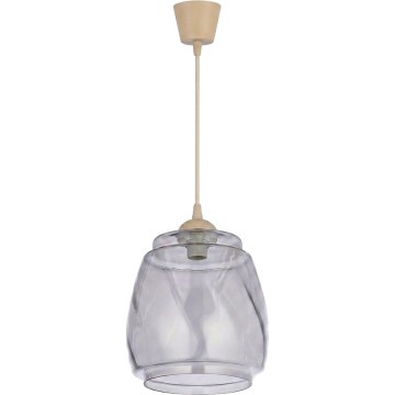 Brilagi - LED Lustr na lanku RETRO GLASS 1xE27/60W/230V pr. 26 cm béžová/kouřová šedá