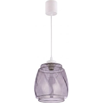 Brilagi - LED Lustr na lanku RETRO GLASS 1xE27/60W/230V pr. 26 cm bílá/kouřová šedá