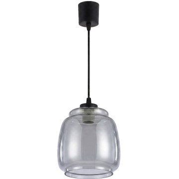 Brilagi - LED Lustr na lanku RETRO GLASS 1xE27/60W/230V pr. 26 cm černá/kouřová šedá