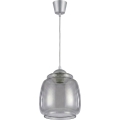 Brilagi - LED Lustr na lanku RETRO GLASS 1xE27/60W/230V pr. 26 cm stříbrná/kouřová šedá