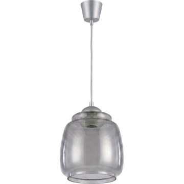 Brilagi - LED Lustr na lanku RETRO GLASS 1xE27/60W/230V pr. 26 cm stříbrná/kouřová šedá